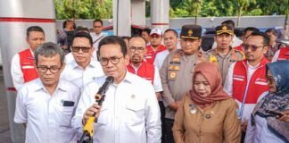 Mentri Perdagangan dan Dirut Pertamina Patra Niaga Tinjau SPBU Sleman Yang Di Segel Pertamina