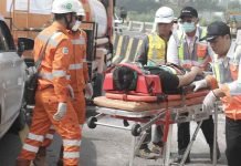 Jasa Raharja Berkolaborasi dengan Astra Tol Gelar Simulasi Pertolongan Pertama Gawat Darurat (PPGD) Di Ruas Tol Cilegon jasa raharja banten