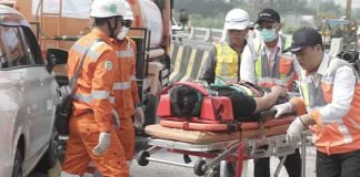 Jasa Raharja Berkolaborasi dengan Astra Tol Gelar Simulasi Pertolongan Pertama Gawat Darurat (PPGD) Di Ruas Tol Cilegon jasa raharja banten