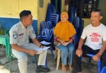 Kantor Pelayanan Jasa Raharja (KPJR) Tk II Sleman serahkan santunan Korban Laka lantas Km 11 Sleman