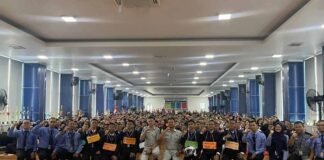 Satlantas Metro Bekasi dan Jasa Raharja Bekasi Edukasi Keselamatan Lalu Lintas Di SMK Mitra Industri MM 2100 Cikarang Di SMK Mitra Industri MM 2100 Cikarang