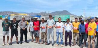 Jasa Raharja Cabang Bima Bersama Stakeholders Laksanakan Sosialisasi Terhadap Kendaraan ODOL di Pelabuhan Kota Bima jasa raharja NTB