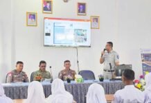 Jasa Raharja Sulsel dan Polres Maros Gelar Sosialisasi Keselamatan Lalu Lintas di SMKN 1 Lau
