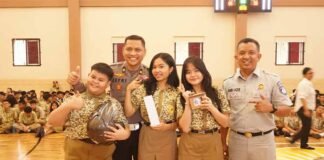 Jasa Raharja Medan dan Satlantas Polrestabes Medan Gelar Sosialisasi Keselamatan Lalu Lintas di Sekolah Global Prima jasa raharja sumut