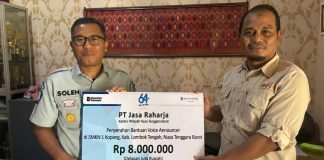 Bentuk Kepedulian Terhadap Keselamatan, Jasa Raharja NTB Serahkan Bantuan Voice Announcer Melalui Program TJSL Voice Announcer Melalui Program TJSL