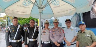 Jasa Raharja Tasikmalaya Samsat Sukaraja Gelar Operasi Pemeriksaan Pajak Kendaraan Bermotor di Simpang Muktamar Singaparna di Simpang Muktamar Singaparna