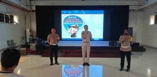 Jasa Raharja Bekasi dan Satlantas Metro Bekasi Kota Sosialisasikan Keselamatan Lalu Lintas di SMAK St. John Harapan Indah jasa raharja jabar