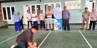 Jasa Raharja Bekasi Gelar Pelayanan Kesehatan Gratis Dan Pelatihan Pertama Gawat Darurat (PPGD) di Perum DAMRI jasa raharja jabar