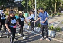 Jasa Raharja Kalteng Sosialisasikan Program Pembebasan Pajak Lewat Jalan Sehat Harkopnas jasa raharja kalteng