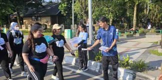 Jasa Raharja Kalteng Sosialisasikan Program Pembebasan Pajak Lewat Jalan Sehat Harkopnas jasa raharja kalteng