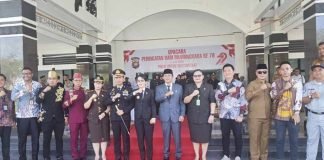 Dukung Kepolisian, Jasa Raharja Singkawang Hadiri Upacara HUT Bhayangkara ke-79 di Kantor Wali Kota jasa raharja kalbar