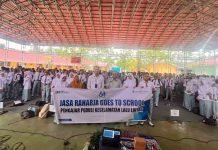 Jasa Raharja Gelar PPKL di SMKN 2 Kandangan, Tanamkan Pentingnya Keselamatan Lalu Lintas Sejak Dini jasa raharja kalsel