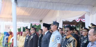 Jasa Raharja Wilayah Sulawesi Selatan dan Barat Hadiri Upacara Peringatan Hari Bhayangkara ke-79 di Lapangan Upacara Mapolda Sulsel jasa raharja sulsel