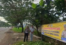 Jasa Raharja Sumbar dan Polresta Padang Pasang Spanduk Himbauan di Lokasi Rawan Kecelakaan jasa raharja sumbar