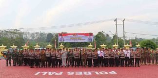 Apel Gelar Pasukan Operasi Patuh Musi 2025 di Polres PALI jasa raharja sumsel