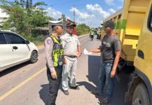 Edukasi Rawan Laka Lantas Jasa Raharja Dan Polres OKI Hunting Kendaraan ODOL Wilayah Tugumulyo OKI jasa raharja sumsel