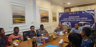 Jasa Raharja Sumbar dan Satlantas Polresta Padang Gelar Sosialisasi Keselamatan Lalu Lintas untuk Pengemudi Angkutan Umum dan Barang untuk Pengemudi Angkutan Umum dan Barang