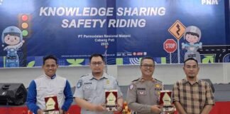 Jasa Raharja, Satlantas Polresta Pati, dan PT PNM Tingkatkan Kesadaran Safety Riding Kesadaran Safety Riding