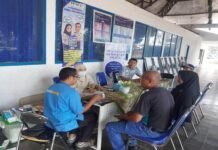 Bentuk Kepedulian Terhadap Keselamatan, Jasa Raharja Sumbawa Laksanakan Pelayanan Kesehatan Gratis di Terminal Sumer Payung jasa raharja NTB