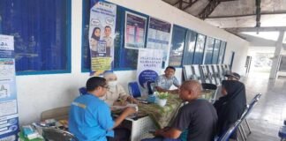 Bentuk Kepedulian Terhadap Keselamatan, Jasa Raharja Sumbawa Laksanakan Pelayanan Kesehatan Gratis di Terminal Sumer Payung jasa raharja NTB