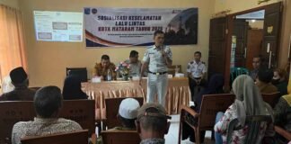 Tingkatkan Keselamatan Lalu Lintas, Jasa Raharja NTB Hadiri Sosialisasi Keselamatan di Kelurahan Punia di Kelurahan Punia