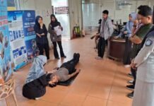 PT Jasa Raharja Kalimantan Timur Gelar Mobile Unit Keselamatan Lalu Lintas (MUKL) & Pelatihan PPGD di Pool PO Bus Pulau Indah di Pool PO Bus Pulau Indah