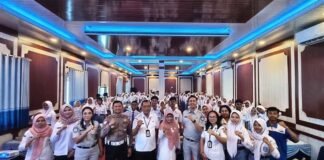 Jasa Raharja dan Tim Pembina Samsat Sukoharjo Laksanakan Sosialisasi 5P di SMKN 3 Sukoharjo di SMKN 3 Sukoharjo