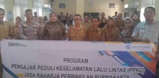 Jasa Raharja Purwakarta dan Polres Purwakarta Gelar Sosialisasi Keselamatan Lalu Lintas di Sekolah Wilayah Jatiluhur di Sekolah Wilayah Jatiluhur