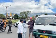 Jasa Raharja Tasikmalaya Gelar Operasi Bersama Pemeriksaan Pajak Kendaraan Bermotor di Simpang Empat Gobing, Garut di Simpang Empat Gobing