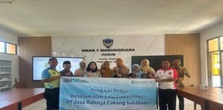Perkuat Budaya Tertib Berlalu Lintas Jasa Raharja Sukabumi Gelar Kegiatan PPKL Di SMAN 1 Warung Kiara jasa raharja jabar