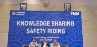 Upaya Keselamatan Lalu Lintas, Jasa Raharja Cabang Cirebon Mengadakan Safety Riding Bersama PNM jasa raharja jabar