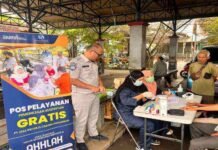 Wujud Kepedulian, Jasa Raharja Sediakan Layanan Pengobatan Gratis di Terminal Kandangan jasa raharja kalsel