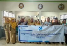 Jasa Raharja Bersama Polrestabes Kota Palembang Laksanakan Kegiatan Program Pengajar Peduli Keselamatan Lalu Lintas Di SMA N 19 Palembang jasa raharja sumsel