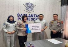 Jasa Raharja Dukung Kembangkan Kampung Tertib Lalu-Lintas Di Polres OKU jasa raharja sumsel