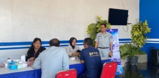 Jasa Raharja Jawa Tengah Laksanakan Pemeriksaan Kesehatan Gratis di Terminal Bawen, Kabupaten Semarang Kabupaten Semarang