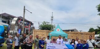 Jasa Raharja Purwakarta Gelar Pengobatan Gratis dan Pelatihan Pertolongan Pertama Gawat Darurat di Lapangan Sahate Lapangan Sahate