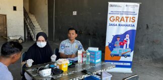 Jasa Raharja Sulsel Gelar Pemeriksaan Kesehatan Gratis untuk Sopir dan Penumpang Bus Manggala Trans Manggala Trans