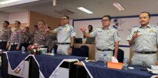 Jasa Raharja Sumsel dan Ditlantas Polda Sumsel Saksikan Penandatangan PKS Terpusat Bersama Korlantas PKS Terpusat Bersama Korlantas