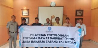 Kegiatan PPGD Jasa Raharja Medan, Satlantas Polrestabes Medan dan Rumah Sakit di PT ALS PT ALS