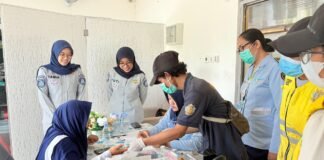 Peduli Keselamatan Berlalu Lintas, Jasa Raharja NTB Gelar Pelayanan Kesehatan di Pelabuhan Lembar Pelabuhan Lembar