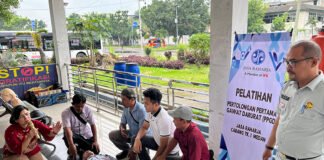 Jasa Raharja Medan Laksanakan Layanan Kesehatan Gratis dan Pelatihan PPGD di Terminal Pinang Baris Medan Terminal Pinang Baris Medan