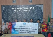 Jasa Raharja Magelang Menggandeng Para Guru di SMK Wiratama 45.2 Kabupaten Wonosobo Untuk Tertib Berlalu Lintas Tertib Berlalu Lintas