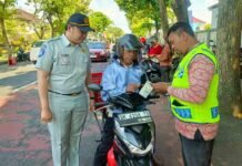 Jasa Raharja Samsat Jembrana Bersama Mitra Terkait Gelar Operasi Gabungan di Jalan Ngurah Rai, Negara jasa raharja bali