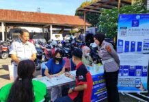 Jasa Raharja Kanwil Jawa Barat Sinergi dengan Polres Sumedang Gelar Pemeriksaan Kesehatan Gratis Bagi Pengemudi Ojek Online Sumedang jasa raharja jabar