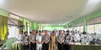 Kolaborasi Edukasi Dalam Berlalu Lintas, Jasa Raharja Kalbar Hadir Sebagai Narasumber dalam Kegiatan Police Goes To School di SMA Negeri 3 Pontianak jasa raharja kalbar