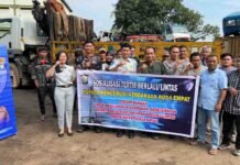 Jasa Raharja dan Mitra FKLL Gelar Ramp Check Kendaraan Berat di PT Putra Kundur Transportasi Perkasa jasa raharja kepri