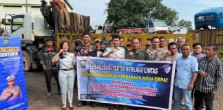 Jasa Raharja dan Mitra FKLL Gelar Ramp Check Kendaraan Berat di PT Putra Kundur Transportasi Perkasa jasa raharja kepri