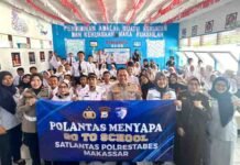 Kolaborasi Jasa Raharja dan Lintas Sektor: Bekali Pelajar SMPN 47 Makassar tentang Safety Riding jasa raharja sulsel