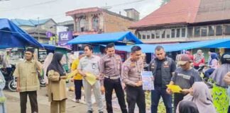 Jasa Raharja Sumbar Bersama Mitra Samsat Padang Pariaman Gelar Sosialisasi Pemutihan Pajak Kendaraan di Pasar Tradisional jasa raharja sumbar