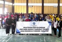 Jasa Raharja Pematangsiantar dan RS Murni Teguh Horas Insani Gelar Pelatihan PPGD Bersama Mahasiswa Baru Universitas Murni Teguh jasa raharja sumut